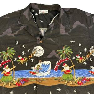 Pacific Legend Hawaiian Shirt Men's XL Santa Vacation Vintage USA All Over Print